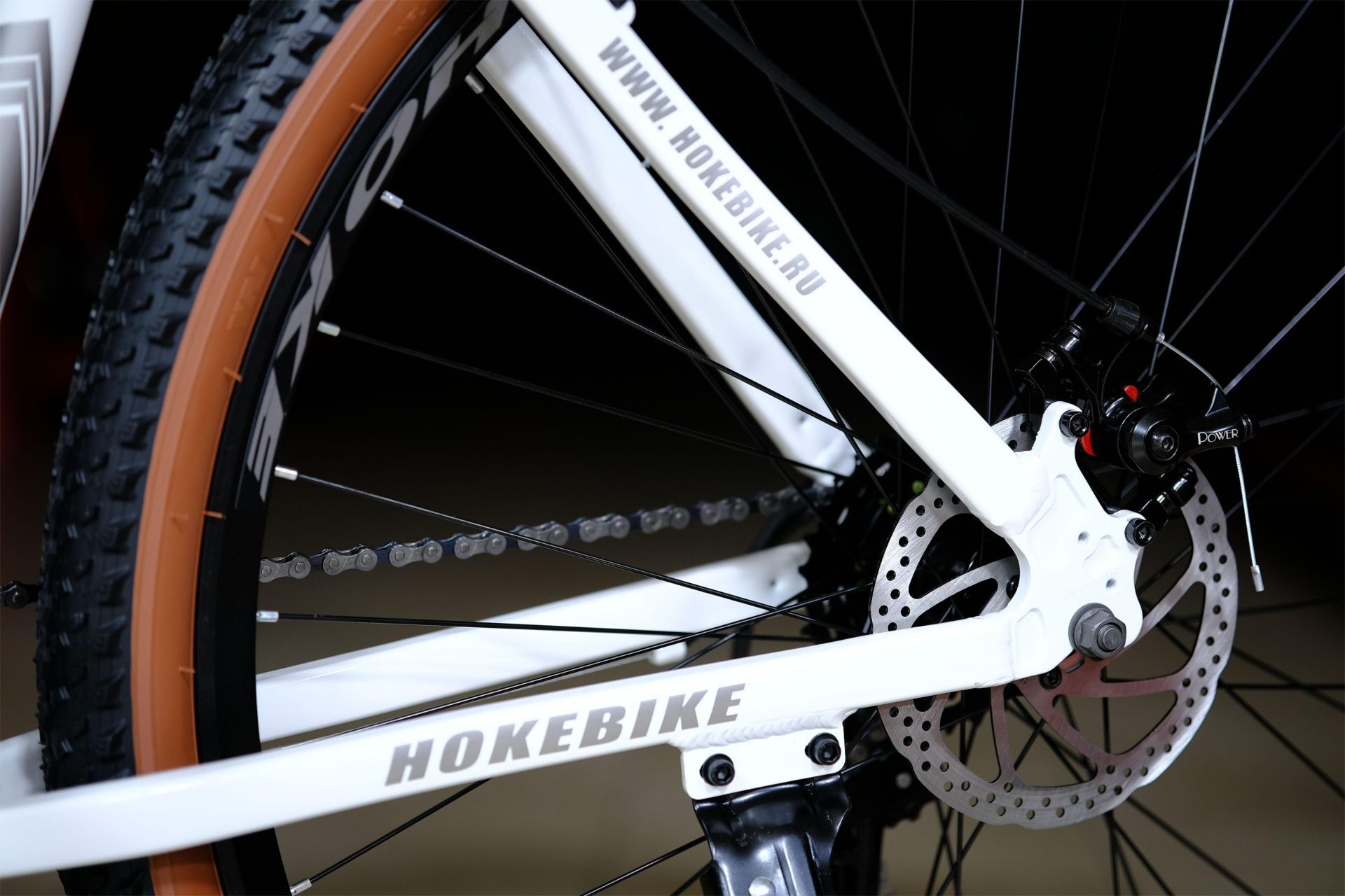Тормоз Power disc 160 механический HOKE ONE WAY 29 белый-серый 19